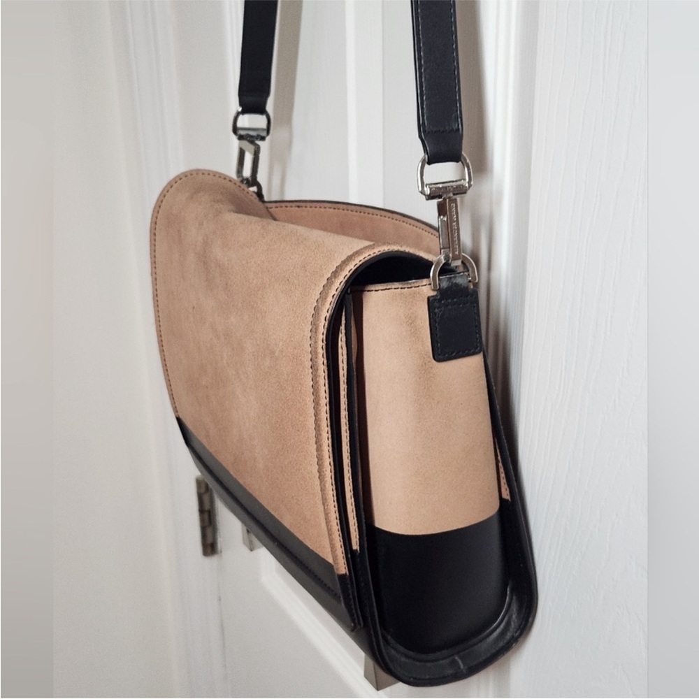 Alexander Wang Peach and Black Suede Crossbody Bag
